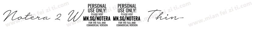 Notera 2 W03 Thin字体转换